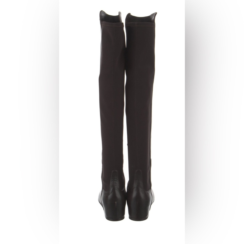 Stuart Weitzman 50/50 Leather Knee-High Boots 9.5 Dark Brown - Picture 4 of 5